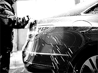Car being washed at American Carwash Kings Cross Car being washed at American Carwash Kings Cross